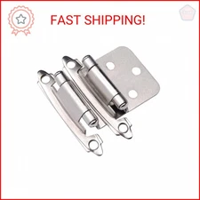 10 Pack(5 Pairs) Brushed Satin Nickel Decorative Self Closing Face Mount Kitchen