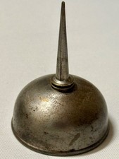 Vintage Dome Shaped Metal Oil Can Made In USA Circa Mid 20th Century