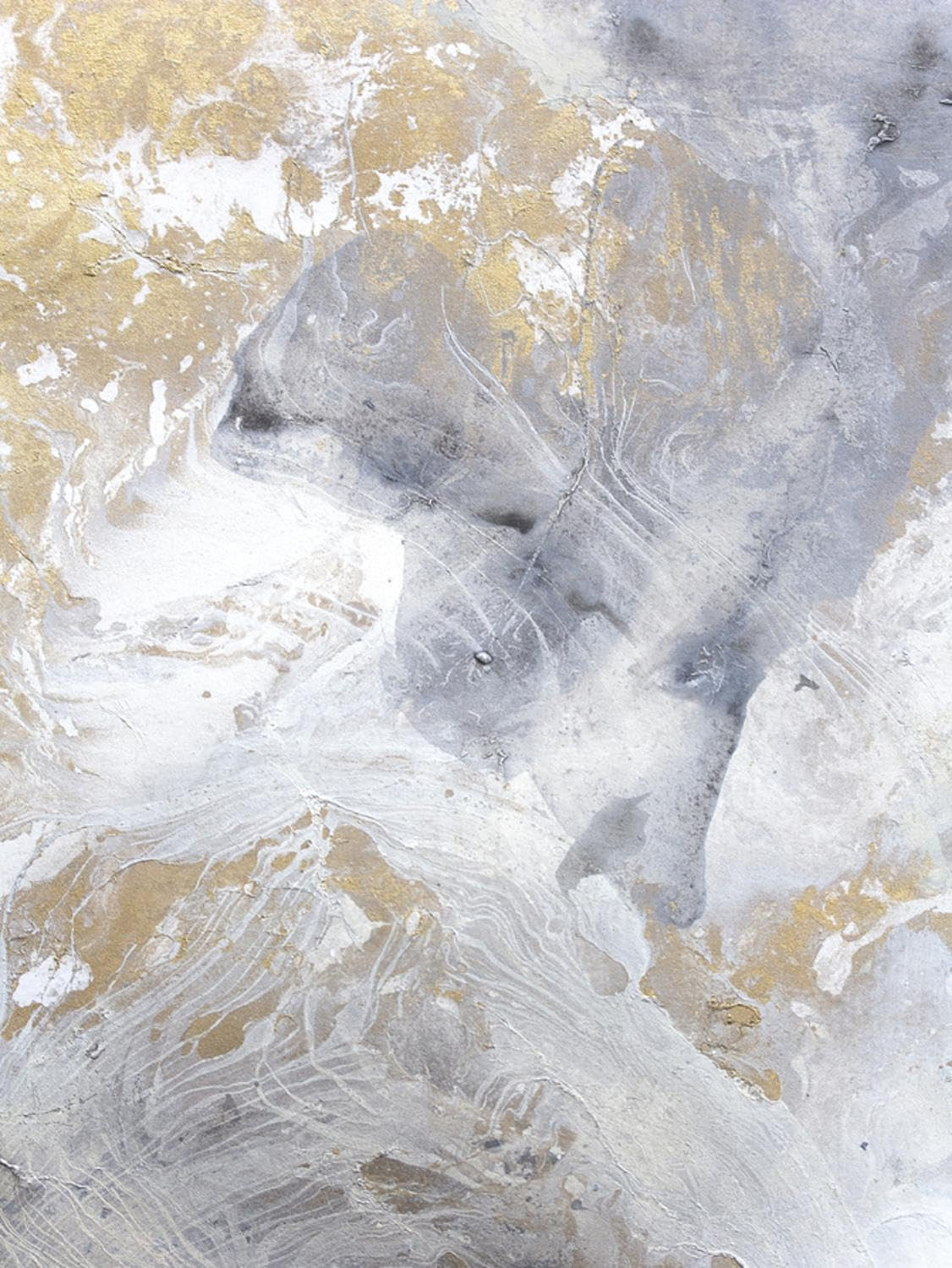 Gold Fusion II Abstract Wall Art Print 12x16 by Julia Contacessi-image