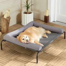 Cooling Elevated Dog Bed for Large Dogs   Waterproof Raised Dog Cot with S