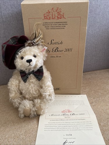 Steiff Scottish Bear 2001 Limited Edition With Box - Picture 1 of 2