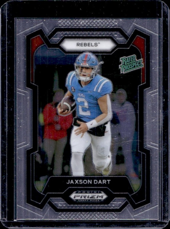 2024 Panini Prizm Collegiate Draft Picks Jaxson Dart Rated Prospect #147 Rebels