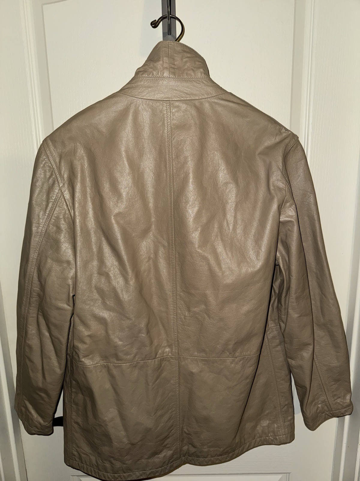 Rare Zara Mens Tan Vintage 100percent Leather Jacket, SIZE MEDIUM! Tag XL is wrong! image 7