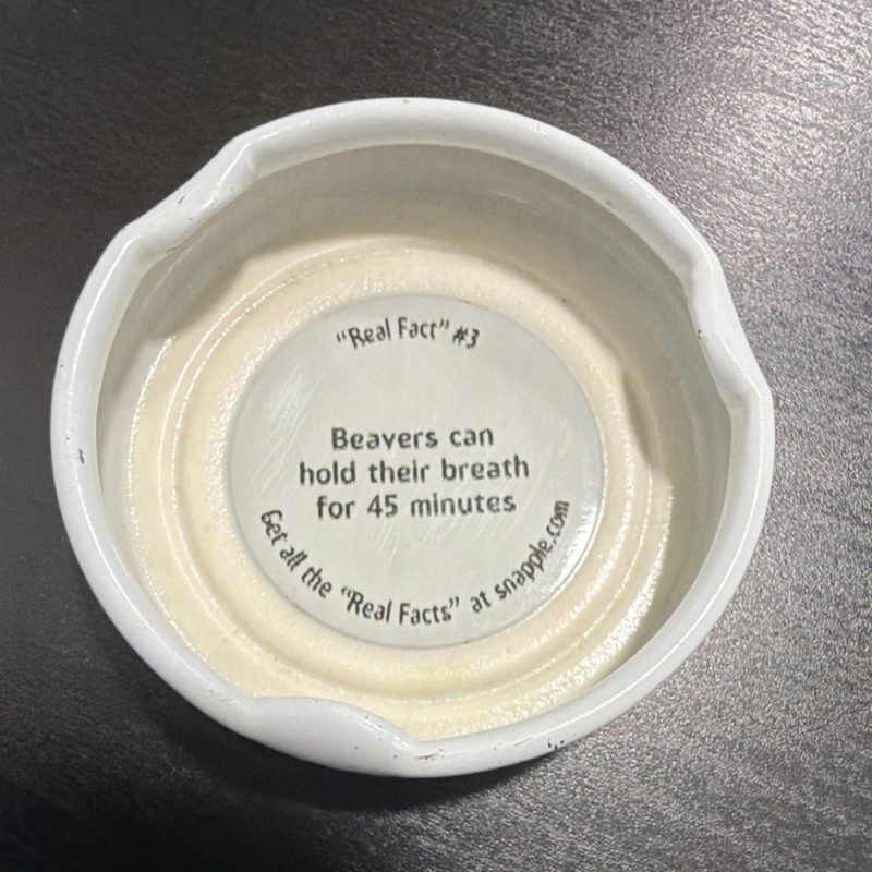 Diet Snapple White Cap 'Real Fact #3' Collectible
