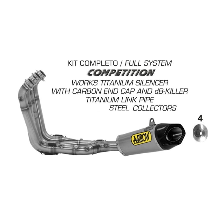 Full Exhaust Arrow Competition Evo Titanium Bmw S 1000 Rr 2017 > 2020