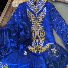 Irish Dance Solo Dress with bloomers and hair accessories
