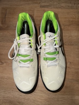 Size 11 - Asics Gel Resolution 8 White Green Gecko