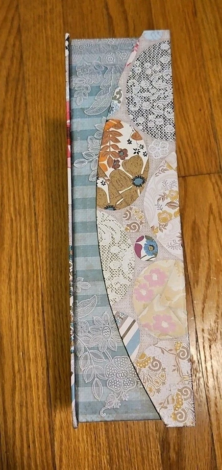 Elegant Storage Box Victorian Lace Fabric Scrapbook Theme 12.5 X 9 X 3.5” - Image 3 of 4