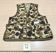 Vintage Game Winner Sportwear Vest Men's Duck Camo Hunting Size Small/Medium