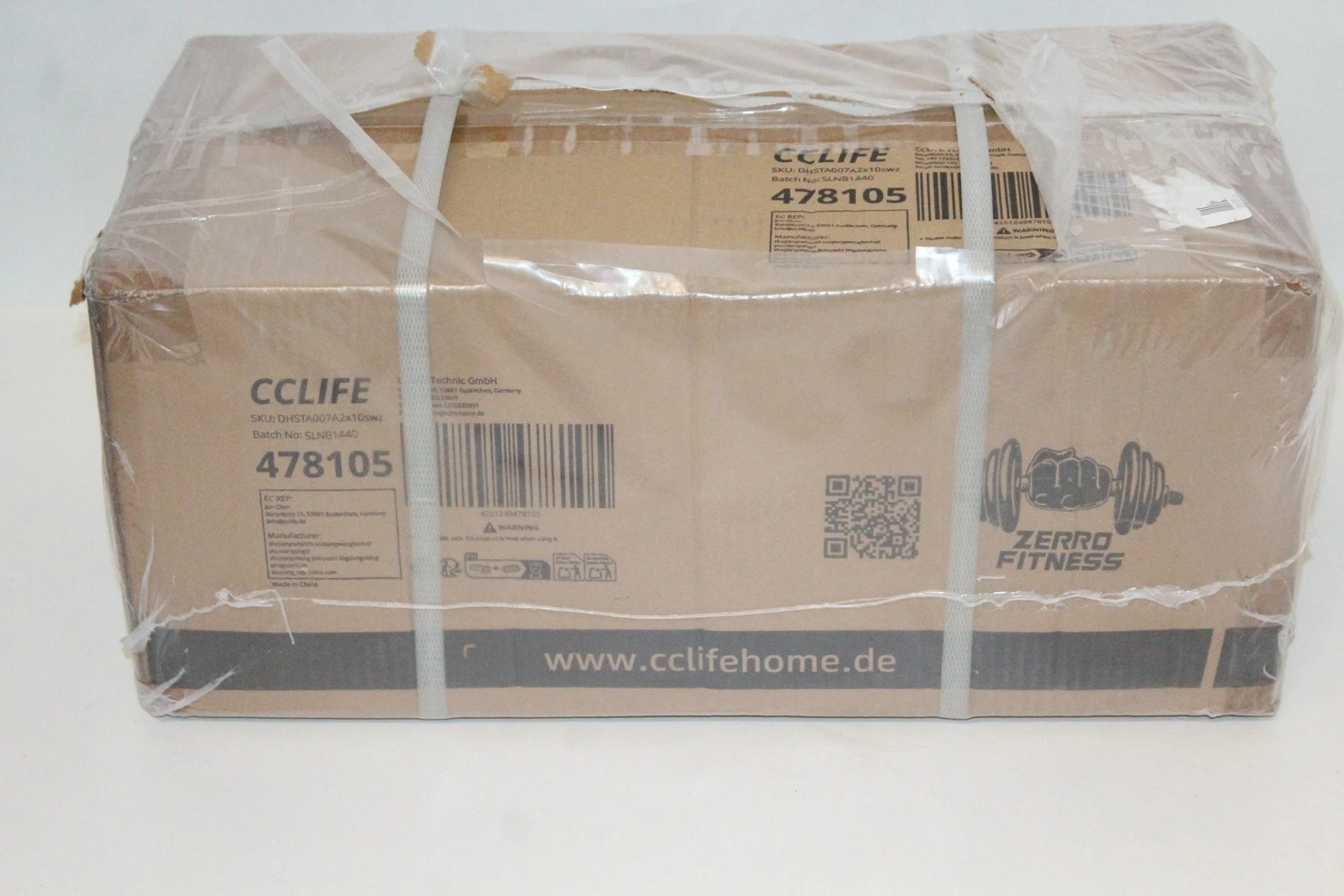CCLife Technic Dumbbells 2x 10 KG Set 478105 New Invoice VAT
