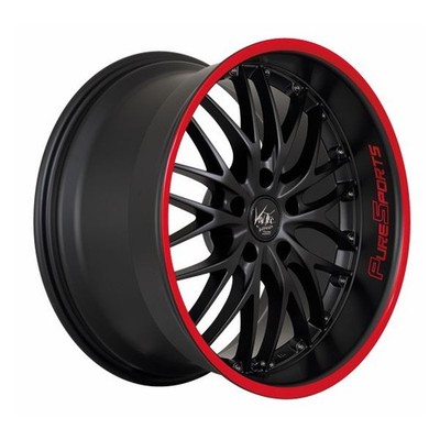 1x BARRACUDA VOLTEC T6 mattblack puresports color trim rot 8.0Jx17 5x112 ET30