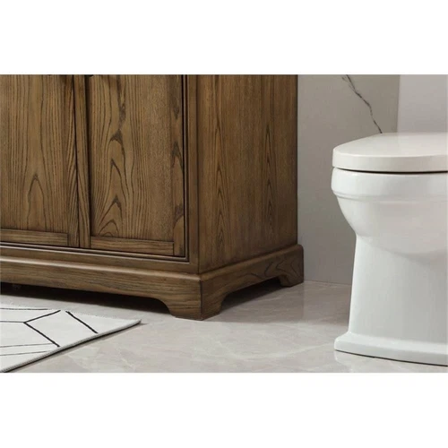 Elegant Decor Americana 72" Aluminum Alloy Double Bathroom Vanity in Driftwood - Picture 5 of 8