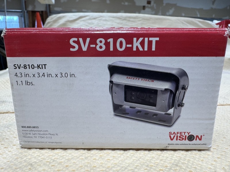 Vehicle Equipment Truck Safety Vision SV-810-KIT Collision Avoidance Camera New 