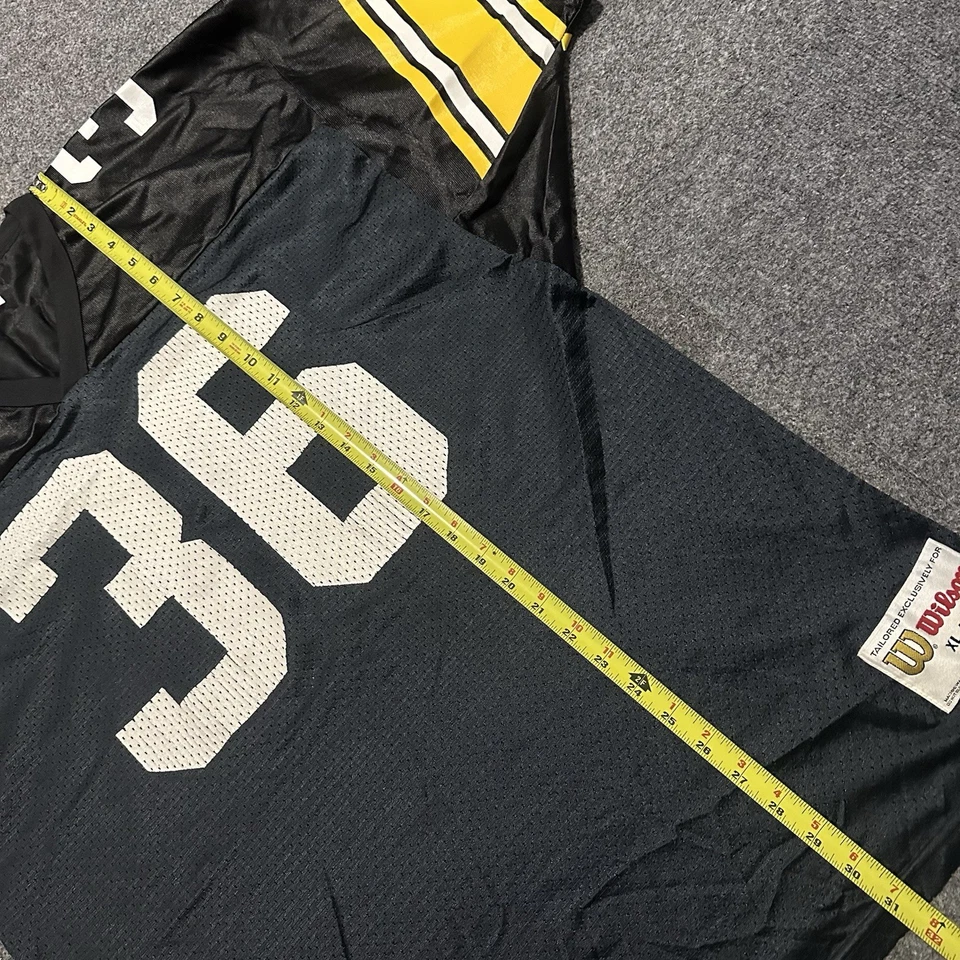 Camiseta deportiva negra vintage de los 90 Jerome Bettis #36 Pittsburgh Steelers XL hecha en EE. UU. Foto 3 de 4