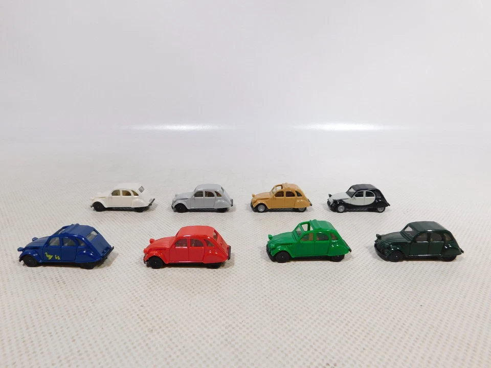 Herpa 1:87 H0 8x Modello PKW Auto Citroen 2 CV 6 Ente Molto Buono/MINT #EI67-0,5 - Immagine 2 di 4