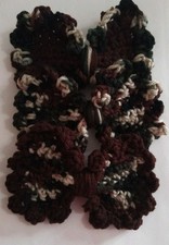 Camouflage Barrettes - Bow Set Of 3- Hair Acc...