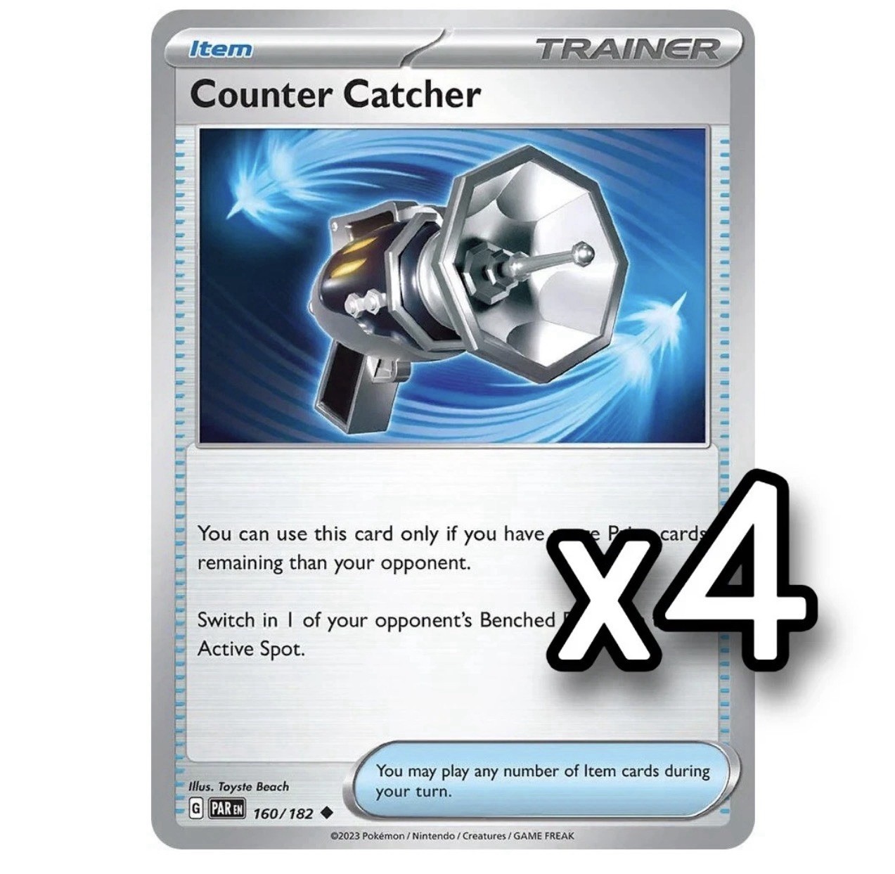 4x Counter Catcher 160/182 Paradox Rift Pokemon Playset x4