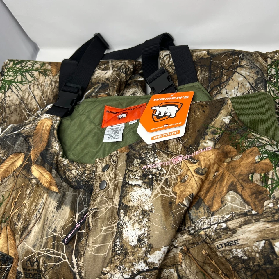 Realtree Edge NEW Women XL Arctic Shield Camo Insulated Quilt Lined Bib Overalls - Image 4 of 4