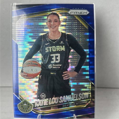 2025 Panini Prizm WNBA #82 Katie Lou Samuelson Blue Pulsar Prizms #/199