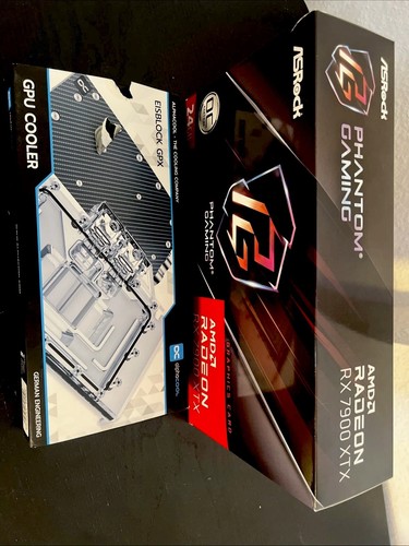 Asrock 7900 XTX Phantom Gaming OC MIT Wasserkühler Eisblock Aurora