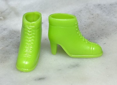 *Barbie* Shoes ~ Lime Green Plastic Ankle Booties, High Heels