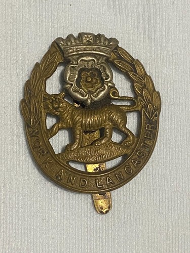 British Army York And Lancashire Regiment ww2 cap badge slider