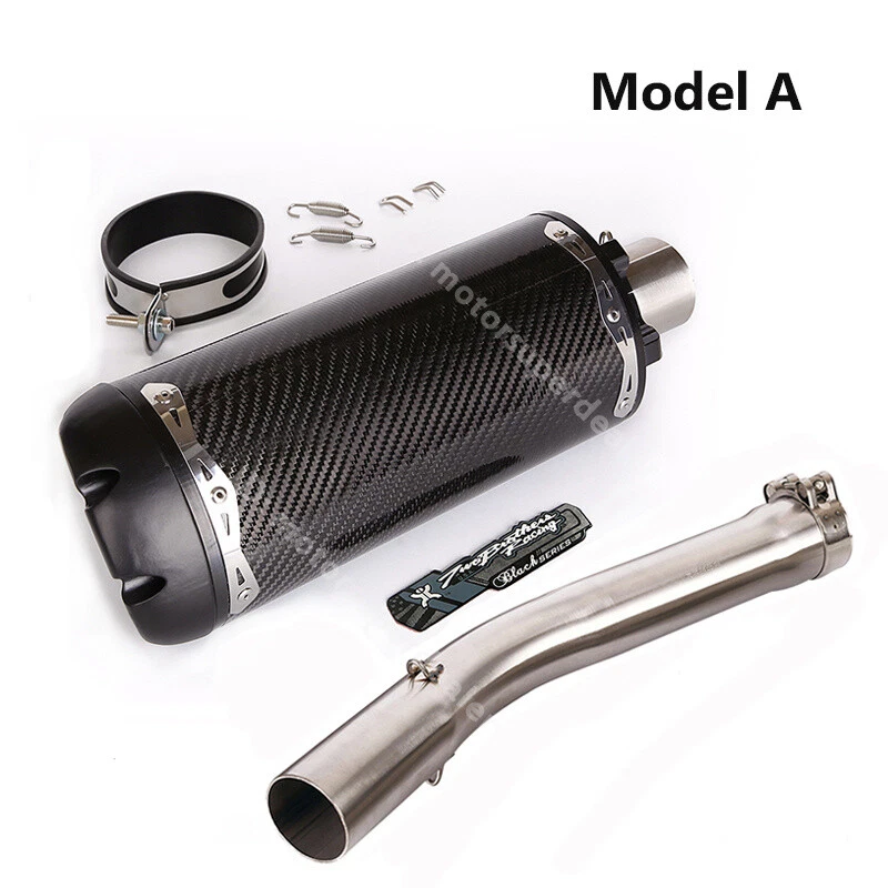 Deslizable para Yamaha YZF R6 1998-2005 puntas de escape silenciador trasero de carbono tubo de enlace medio Foto 3 de 4