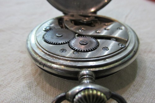 Antico orologio da tasca svizzero in argento 800 Longueve c1895 - Foto 18 di 21