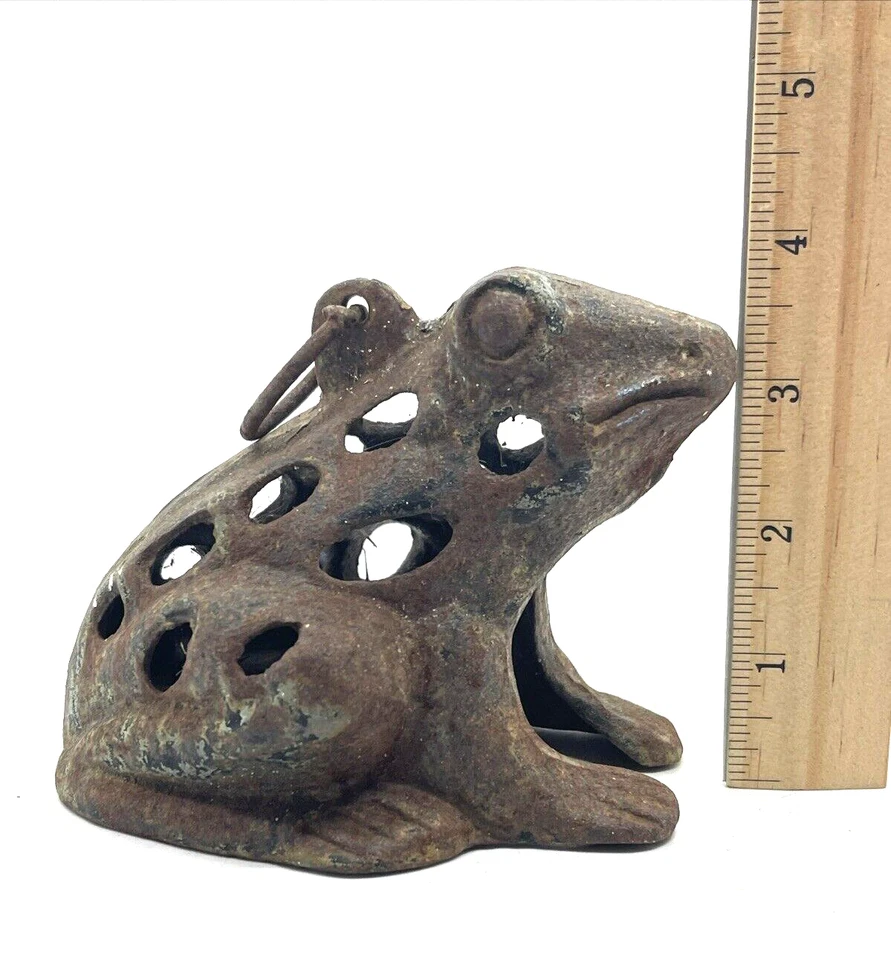 Portavelas linterna rana hierro fundido vintage enchufe original Foto 2 de 4