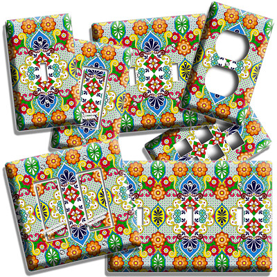 MEXICAN SOUTHWESTERN TILE STYLE LIGHT SWITCH OUTLET PLATE KITCHEN FOLK ART DECOR