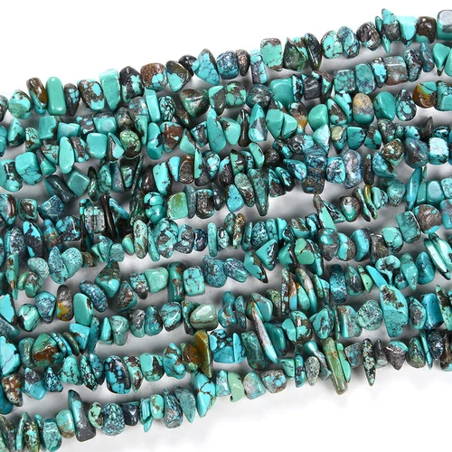 Pietra preziosa blu turchese originale pepita di ciottoli chip 6-10 mm perline (D86) - Foto 2 di 3