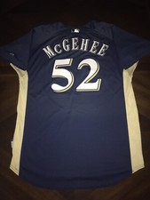 Player Used/Issued 2009 Casey McGehee #52 Milwaukee Brewers Spring Jersey 48/XL
