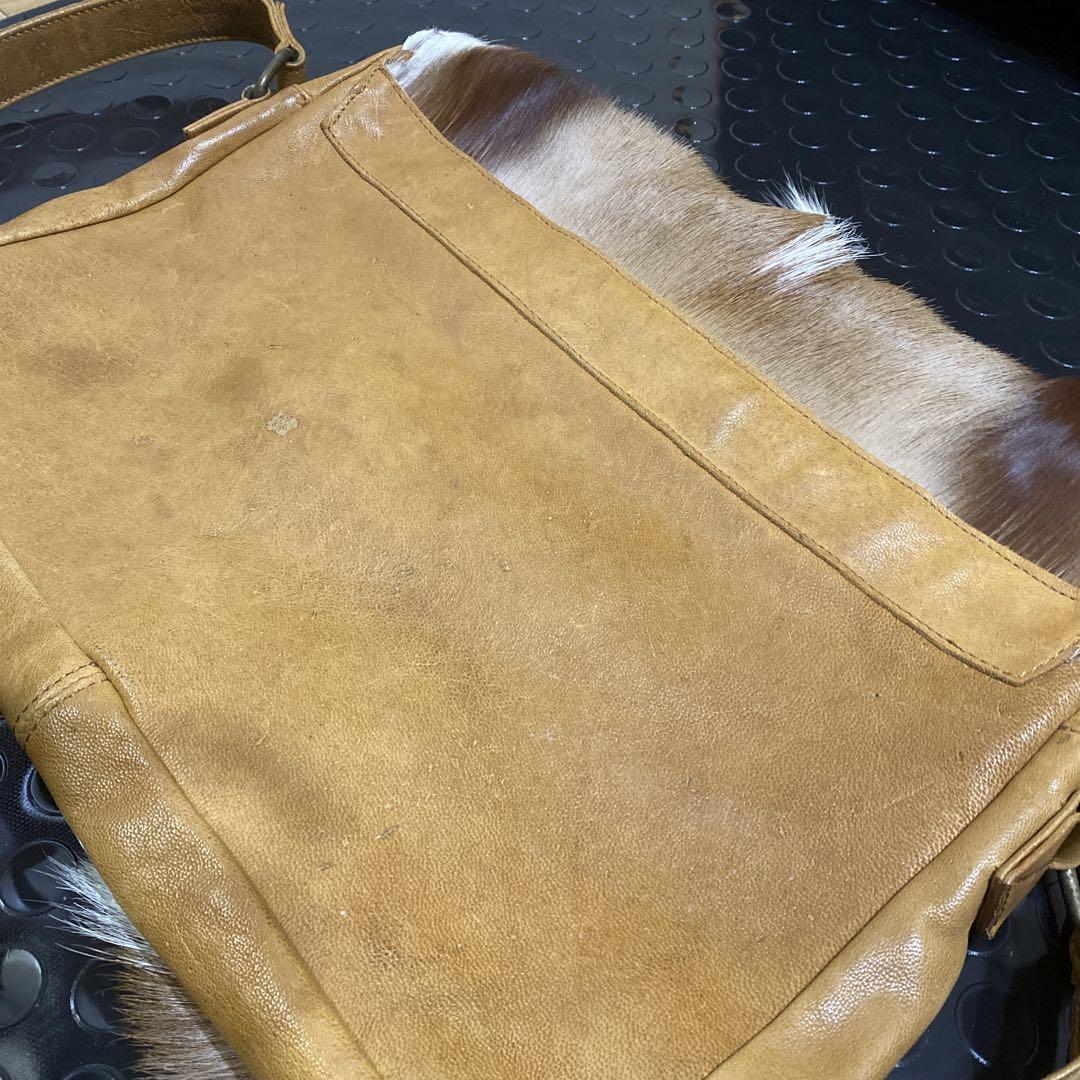 Delle Cose Gazelle Fur Bag Begin Men Shoulder Top Handle Bag 