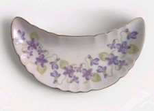 Jabón flor púrpura porcelana vintage baratija casa victoriana Japón