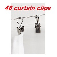 Ikea - Riktig Curtain Ring With Clip, Stainless Steel (48), New, Free Shipping on sale Ikea - Riktig Curtain Ring With Clip, Stainless Steel (48), New, Free Shipping on sale