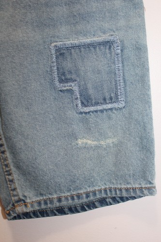 LEVIS BOYS SLIM DENIM SHORTS 100% COTTON DISTRESSED BLUE SIZE 16 REGULAR W28 - Picture 3 of 5