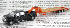 Greenlight Black 2022 GMC SIERRA 3500 DENALI Dually Pickup w/Gooseneck Trailer O