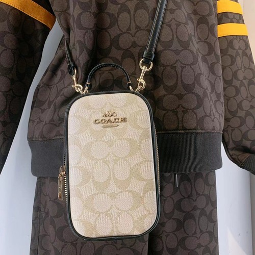 NWT Coach Eva Phone Crossbody In Blocked/Colorblock Signature Canvas eBay