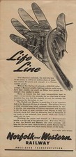 Vintage Norfolk & Western Railway 1945 Life Line Advertising Print AD Original u