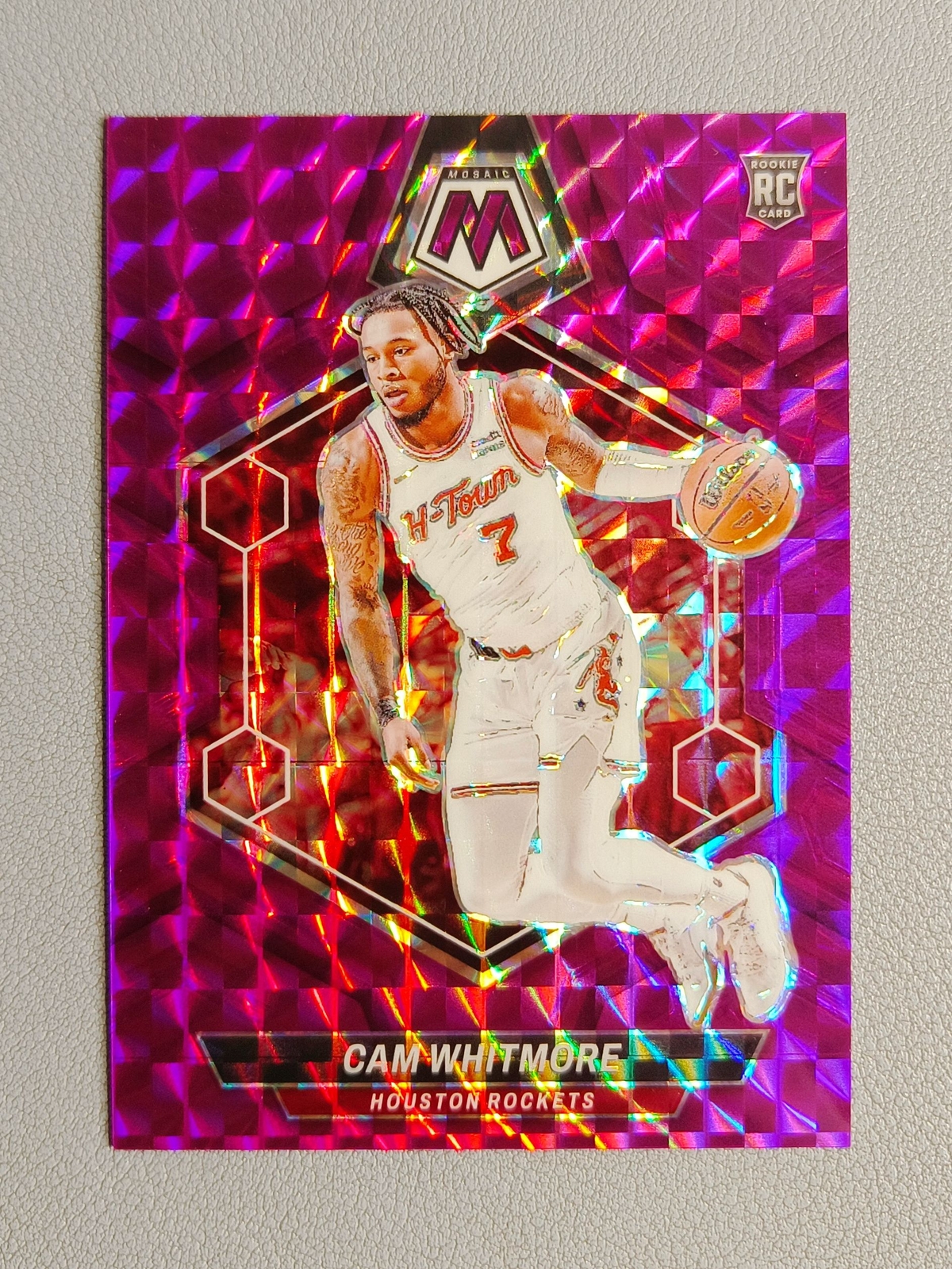 2023-24 Panini Mosaic Cam Whitmore 22/99 Purple Mosaic Prizm Rookie RC #217