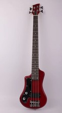 Left hand Electric 4strings bass basswood body maple neck rosewood fn red color