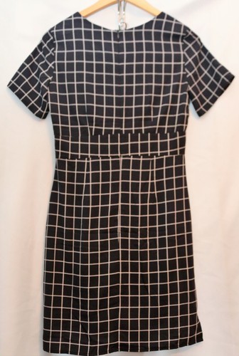 NWT! Collective Concepts for Stitch Fix "Jordine Windowpane Print Dress" NVY/WHT - Picture 3 of 3
