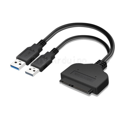 1X USB 3.0 To SATA 2.5 Inch 22 Pin Hard Disk Driver SSD Adapter Connector Cable