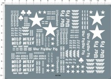 Detail Up 1/10  WILD WILLY CUSTOM markings RC Model Kit Water Slide Decal White