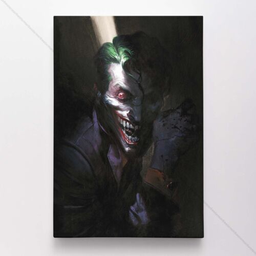 Joker Poster Canvas DC Comic Book Cover Art Print (The Man Who Stopped Laughing) - Foto 1 di 4