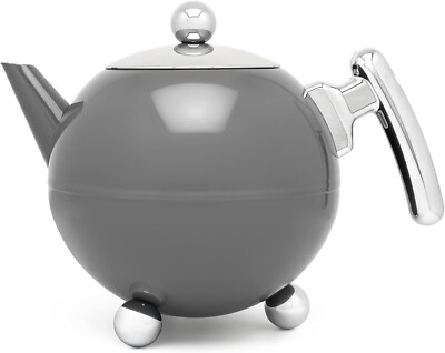 Bredemeijer Duet Bella Ronde 1.2L Stainless Steel Teapot - Cool Grey Chrome (Use