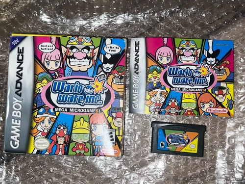 WarioWare, Inc.: Mega Microgame (Game Boy Advance, 2003) CIB NO CARDBOARD