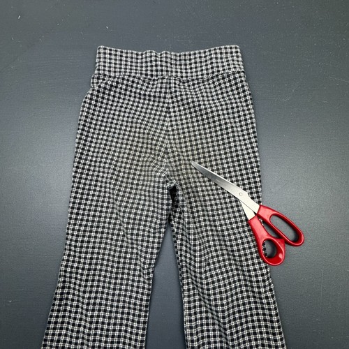 Crewcuts Girls Leggings 8 Gray Black Plaid Stretch Cotton Casual Classic Pants - Picture 7 of 11