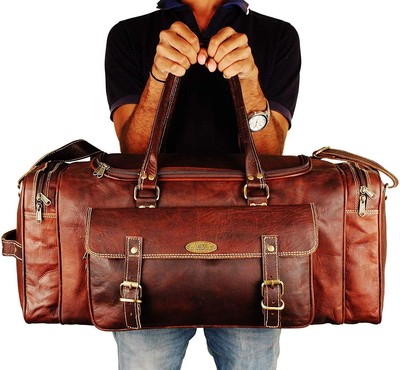 ebay leather duffle bag