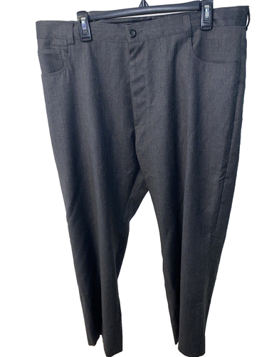 Pantalones Ermenegildo Zegna 100% Lana Lana Hombres 38" Frente Plano Carbón Italia - Imagen 13 de 14
